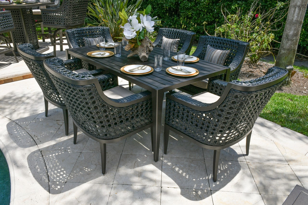 Monterey Outdoor Dining Table Set Of 7 (KIT)