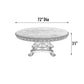 Mystique Gray Mahogany Anglia 72" Rd Dining Table