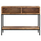 Ojas Console Table in Natural Burnt and Black