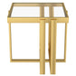 Paxton Accent Table in Brushed Gold