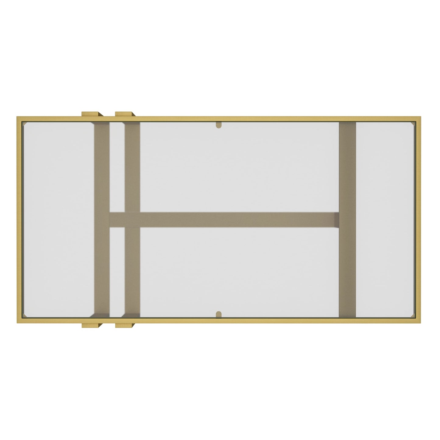 Paxton Rectangular Coffee Table in Brushed Gold