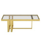 Paxton Rectangular Coffee Table in Brushed Gold