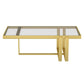 Paxton Rectangular Coffee Table in Brushed Gold