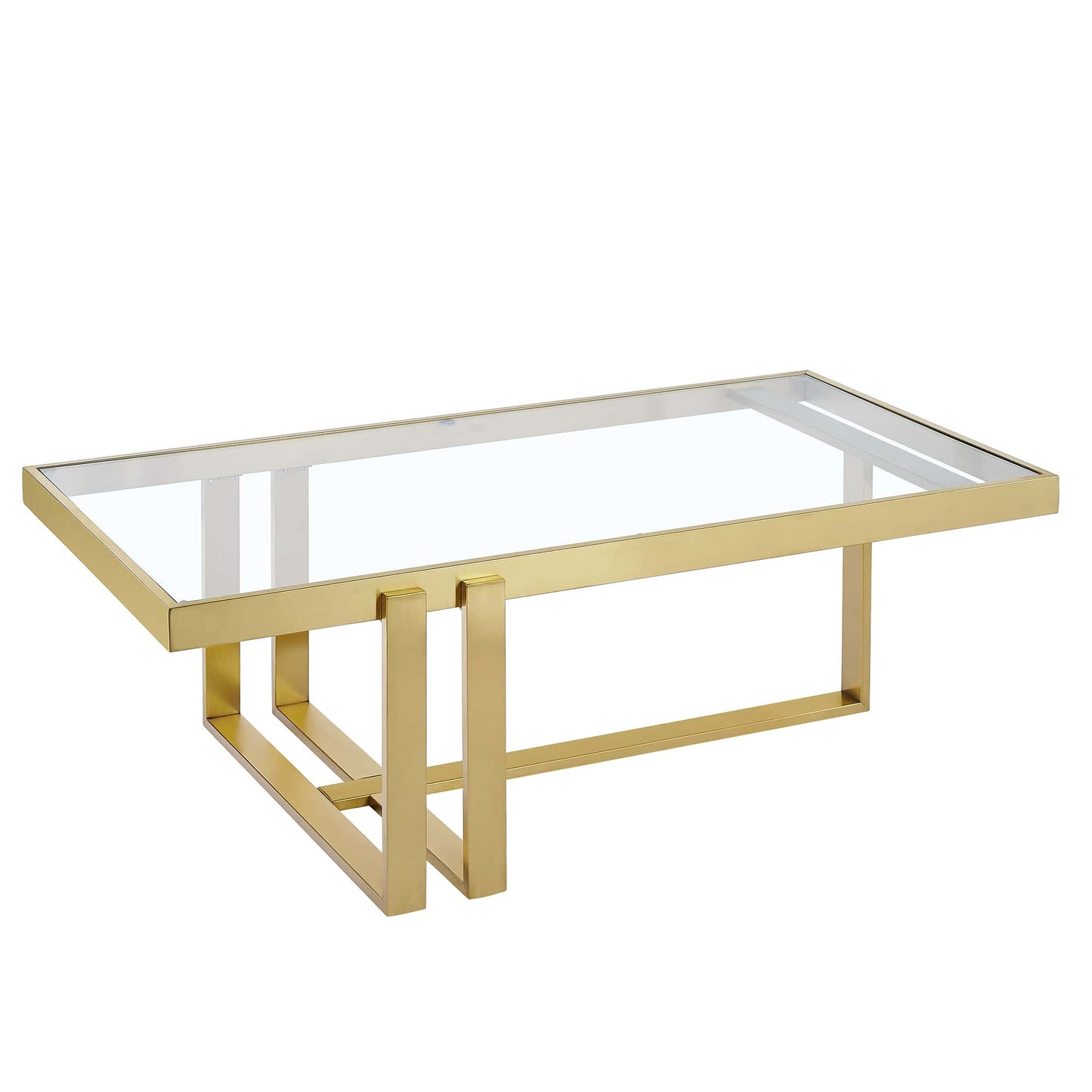 Paxton Rectangular Coffee Table in Brushed Gold