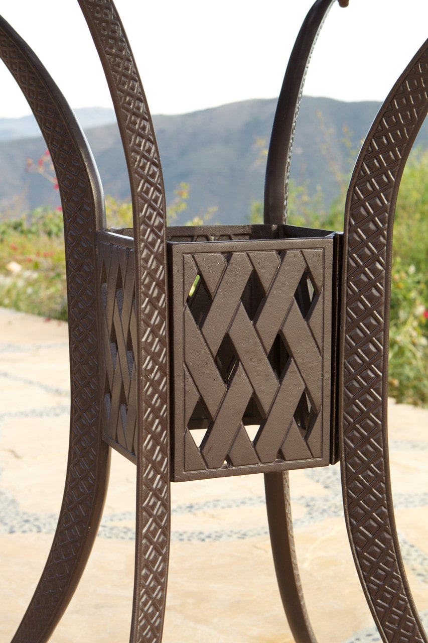 Savannah Outdoor Aluminum Round Bar Table