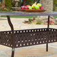 Savannah Outdoor Aluminum Oval Dining Table