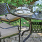 Savannah Outdoor Aluminum Round Dining Table Set of 5 (KIT)