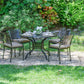 Savannah Outdoor Aluminum Round Dining Table Set of 5 (KIT)