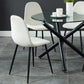 Suzette/Olly 5pc Dining Set in Black with Beige Chair