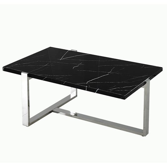 Veno Coffee Table in Black and Silver