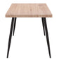 Vesta Rectangular Dining Table in Natural and Black