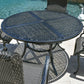 Windermere Woven Outdoor Round Dining Table Set of 5 (KIT)