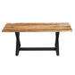 Zax Rectangular Dining Table in Natural and Black