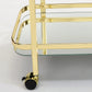 Zedd 2-Tier Bar Cart in Polished Gold