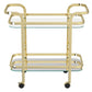 Zedd 2-Tier Bar Cart in Polished Gold