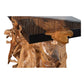 48 Inch Teak Root Console Black Resin