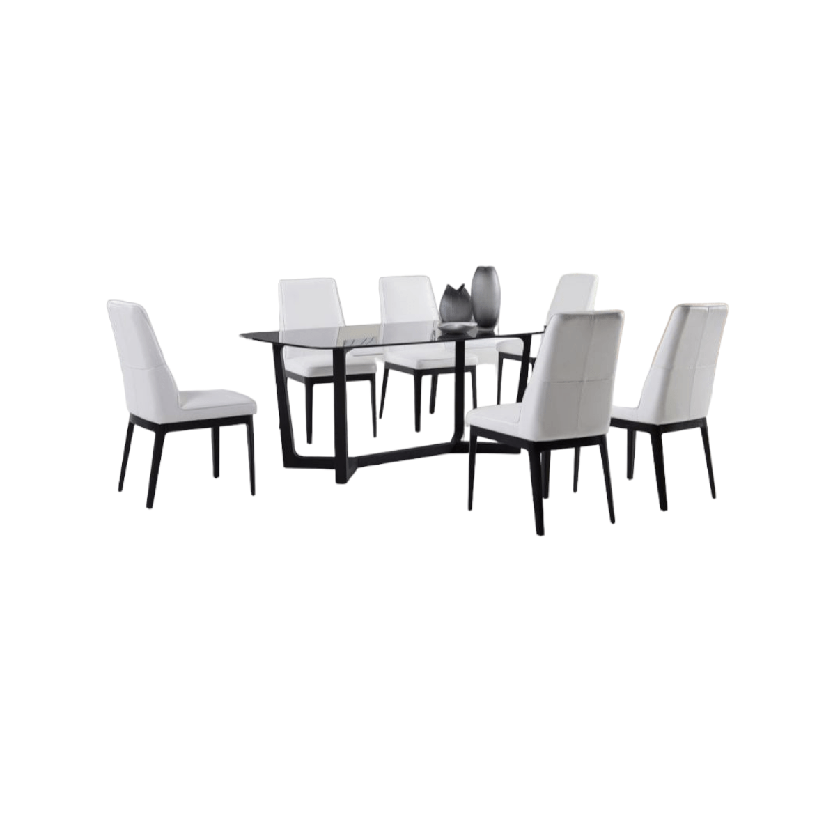 Black Glass Top Dining Table