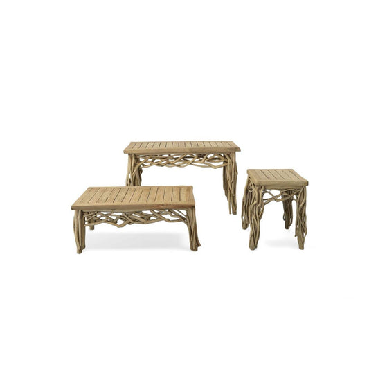 Farmhouse Teak Branch Table Set of 3