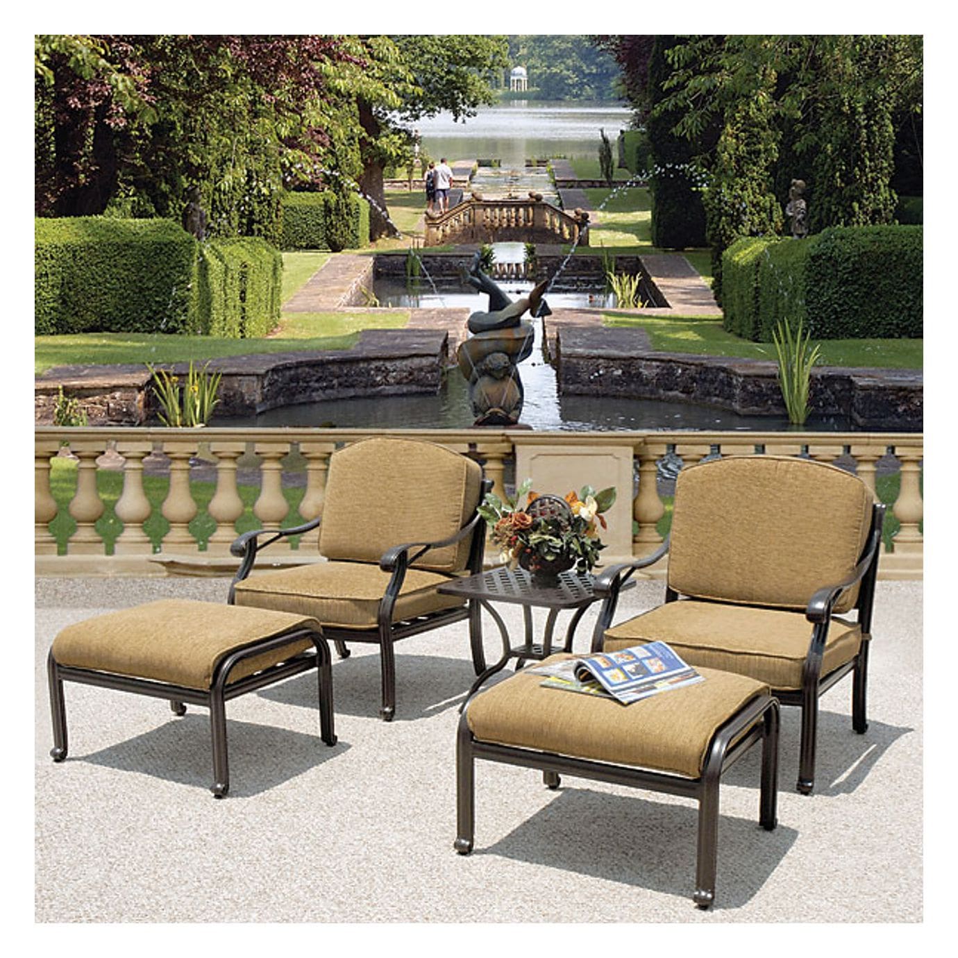 Savannah Outdoor Aluminum Club Chair Set of 5 (KIT)