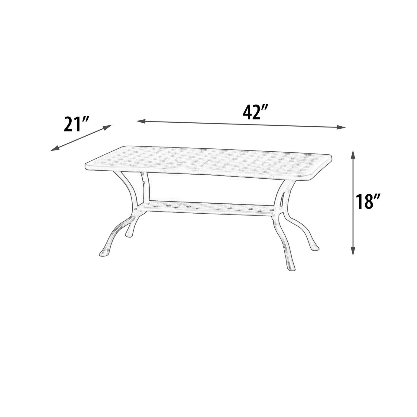 Savannah Outdoor Aluminum Coffee Table