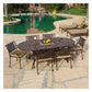 Savannah Outdoor Aluminum Oval Dining Table Set of 7 (KIT)