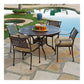 Savannah Outdoor Aluminum Round Dining Table Set of 5 (KIT)