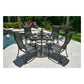 Windermere Woven Outdoor Round Dining Table Set of 5 (KIT)