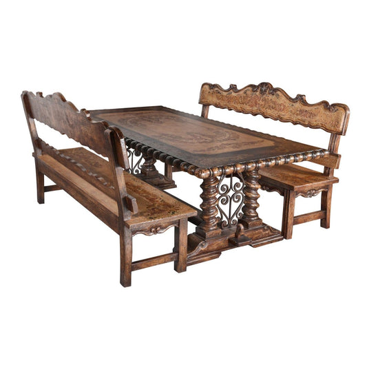 Belruse Bench Dining Table Set of 3