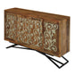 Brass Scroll Mango Credenza