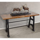 Mango Wood Industrial Console Table