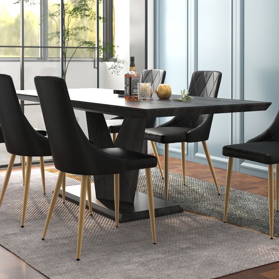 Eclipse Dining Table w/ Extension in Black