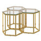 Fleur 3pc Accent Table Set in Gold