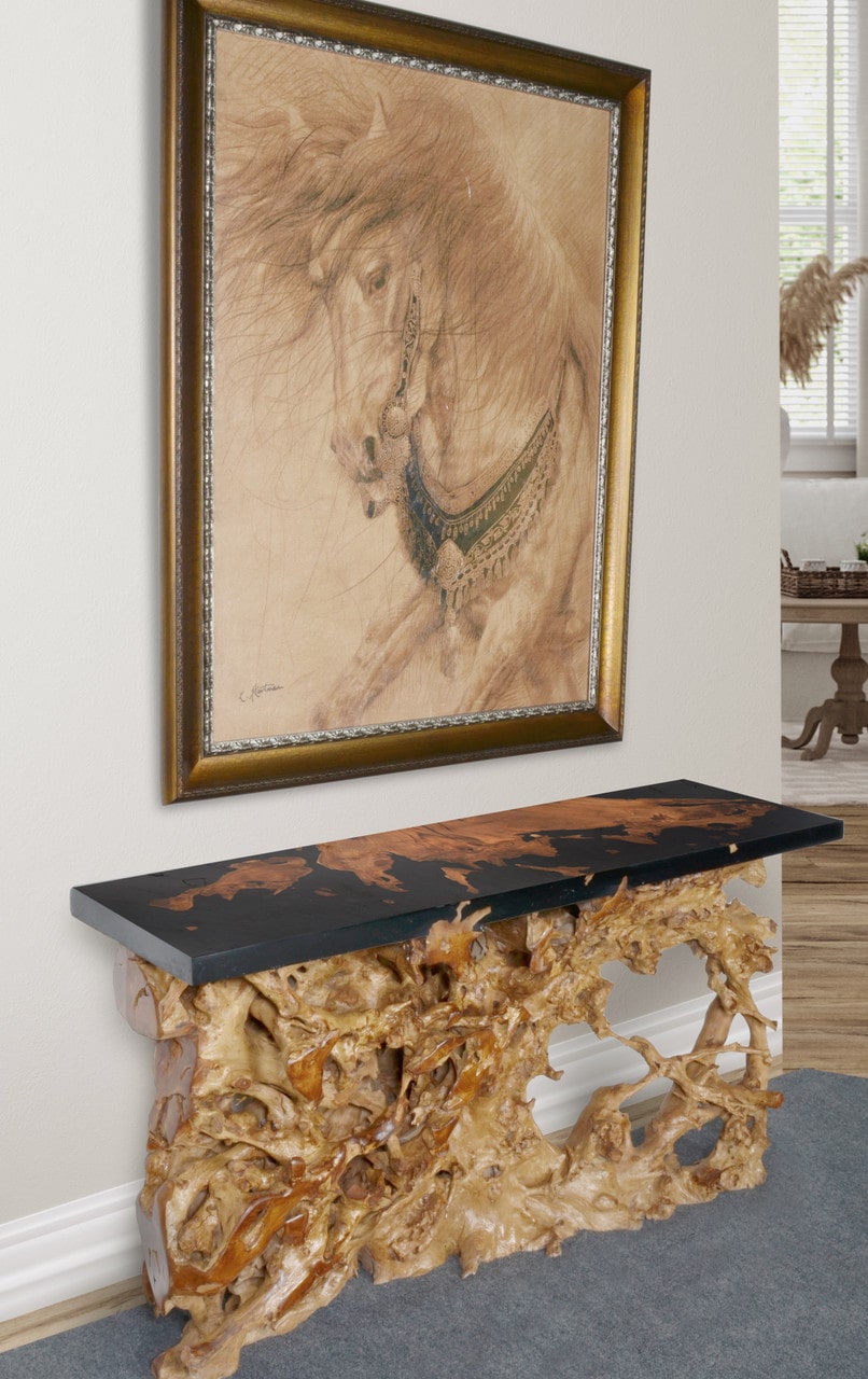 60 Inch Teak Root Console Table