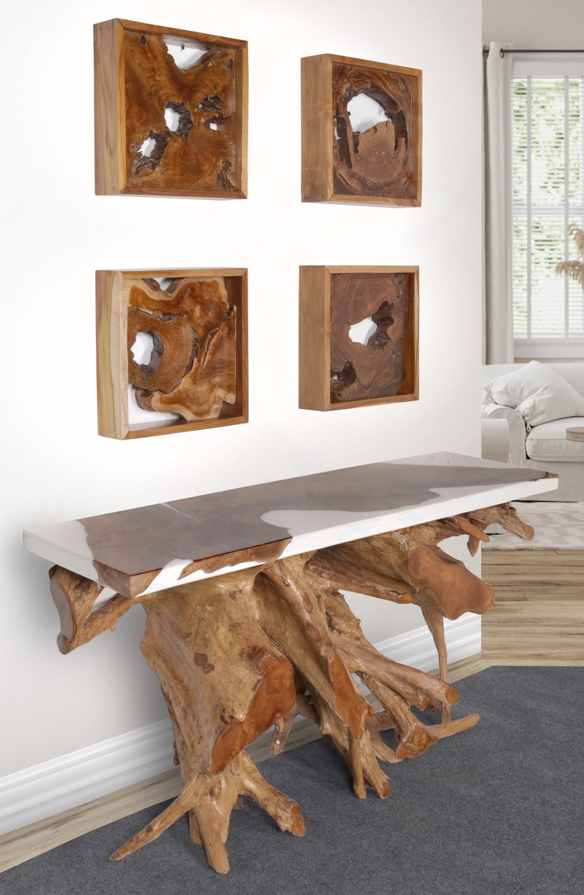 60 Inch Teak Root Console Table