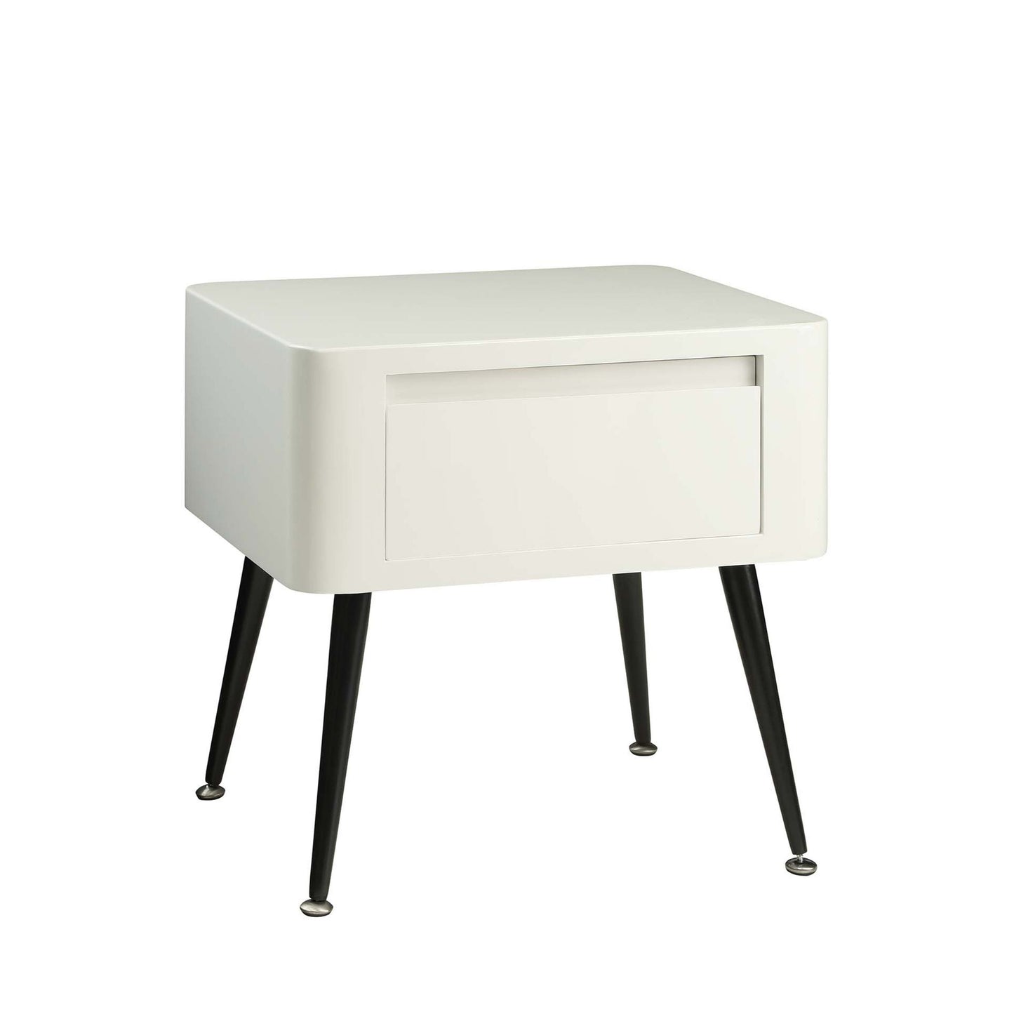 Black and White Side Table with Short Legs