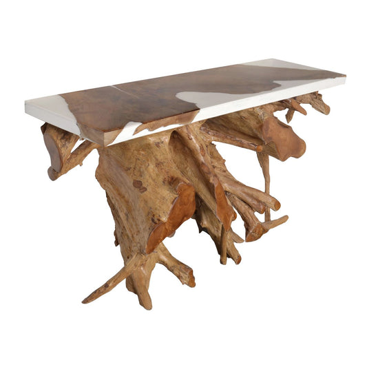 60 Inch Teak Root Console Table