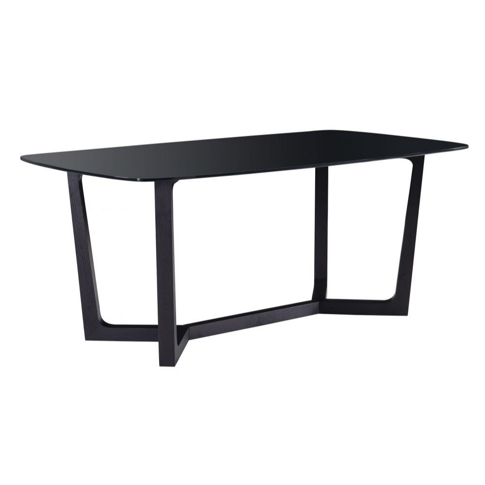 Black Glass Top Dining Table