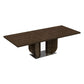 Dark Walnut Finish Extendable Dining Table